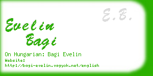 evelin bagi business card